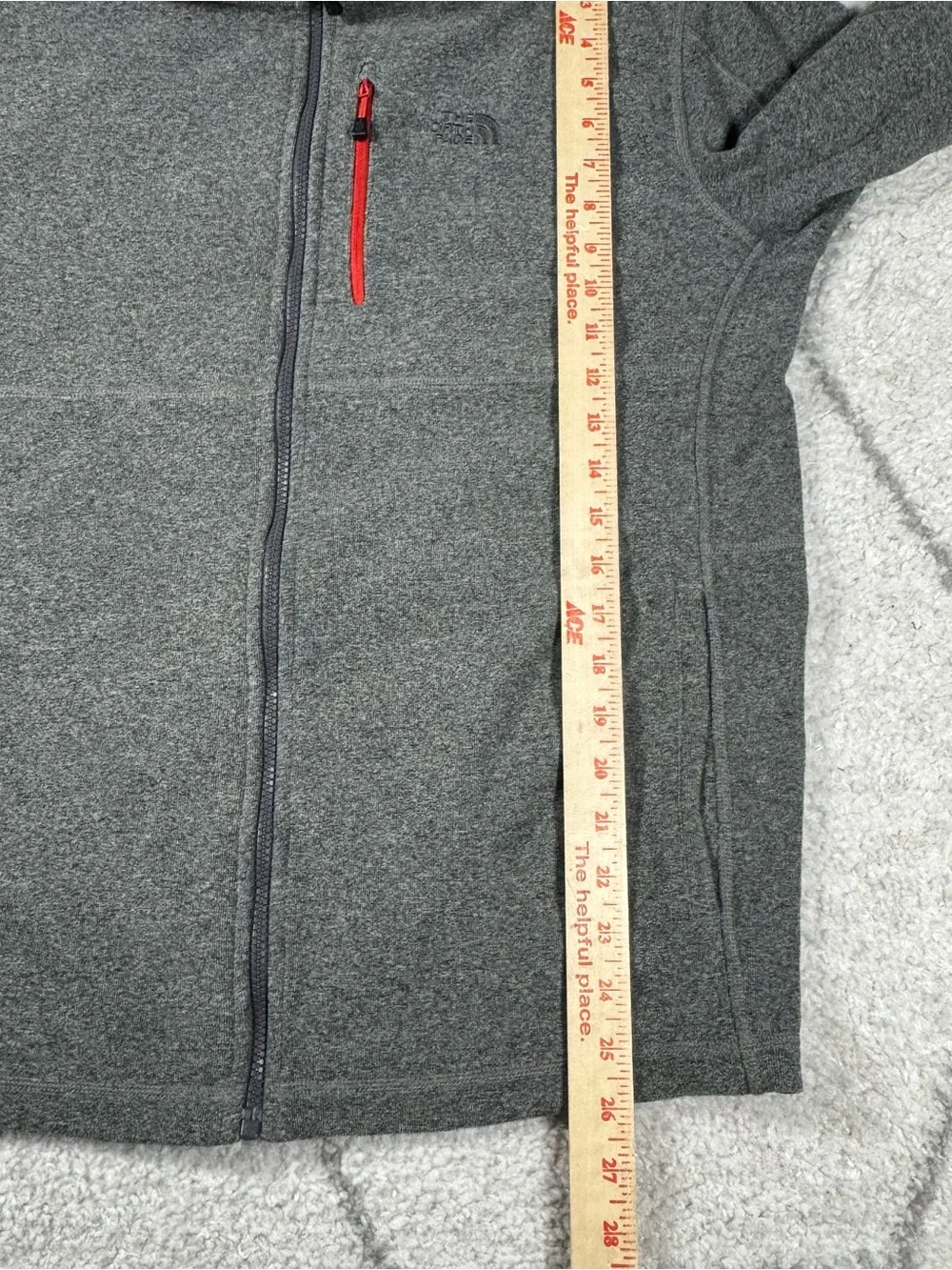 The North Face Men's Gray Full-Zip Fleece Jacket